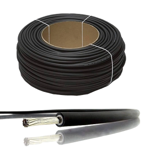 DC Solar Cable 4mm Black 1m