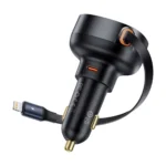 Baseus 55W Enjoyment Pro Car Charger C+Retractable IP Cable C00057803111-00