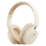 Baseus Bowie D05 Wireless Headphones Noice Reduction 70Hr Battery Creamy-white – NGTD020202 – 6 Months Warranty