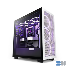 NZXT H7 FLOW BLACK & WHITE ATX MID TOWER CASE CM-H71FG-01