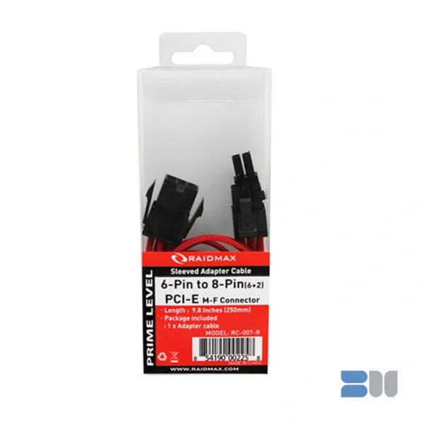 RAIDMAX RED SLEEVED EXTENTION CABLE RC-007-R