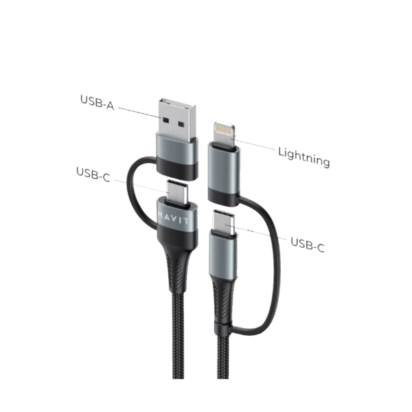 HAVIT CB6244 4 IN 1 MULTI CHARGING CABLE(6m) - Image 2