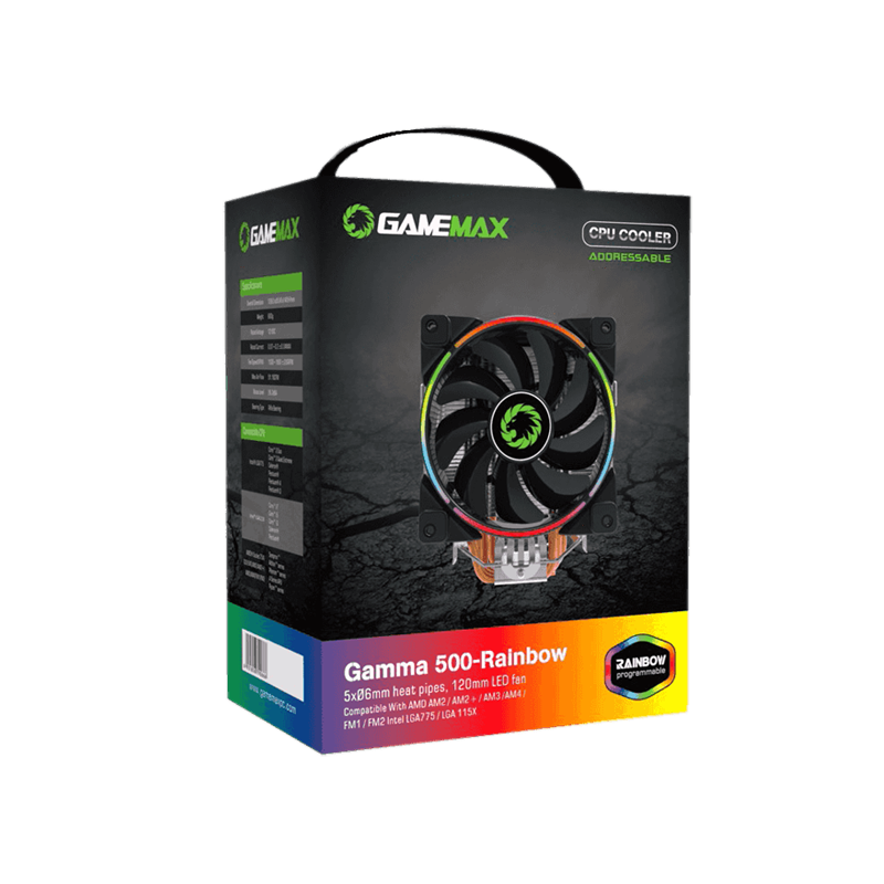 PROCESSOR COOLER FAN - GAMEMAX Gamma 500-RAINBOW ARGB - Image 3
