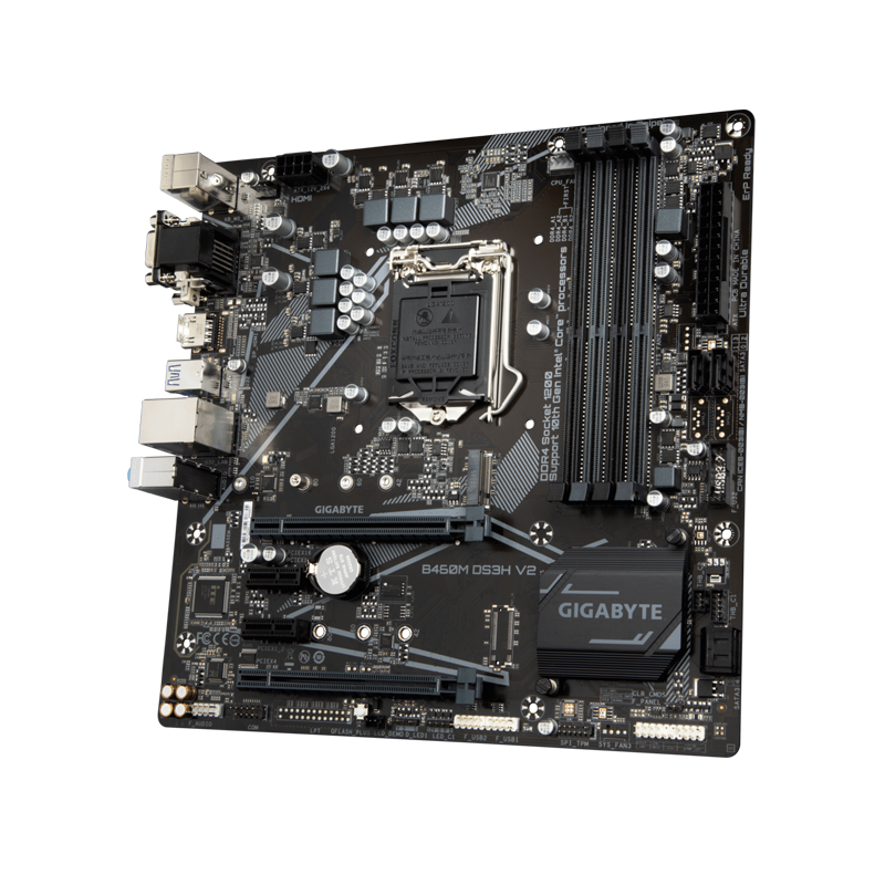 DESKTOP MOTHERBOARD - GIGABYTE 460M DS3H V2 (3y) - Image 2