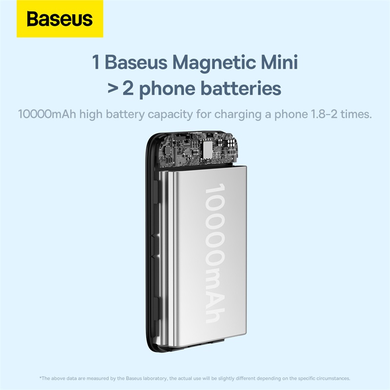 Baseus 10000mAh 20W Magnetic Mini Wireless Fast Charge Power Bank – 6M - Image 19