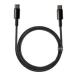 Baseus Tungsten Gold 1M Fast Charging Data Cable Type-C to Type-C 100W – Black