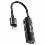 Baseus 3-in-1 iP Male to Dual iP & 3.5mm Female Adapter L52 Black – CALL52-01- 6 Months Warranty