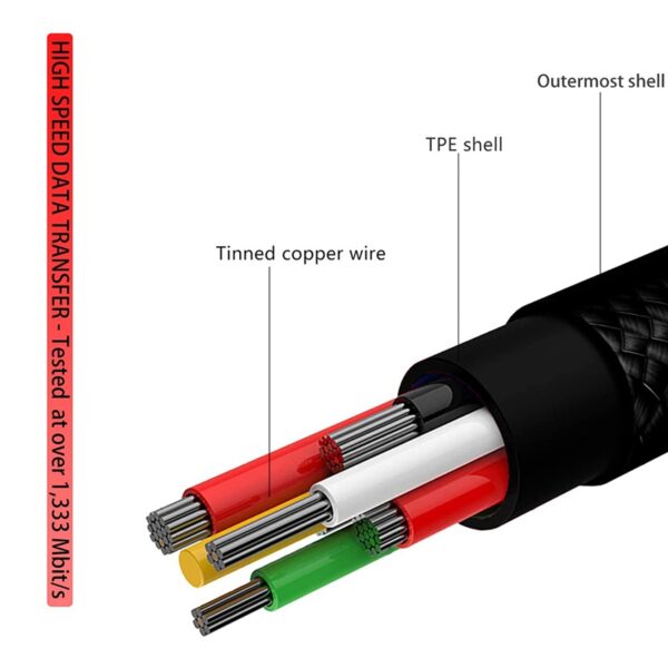 Baseus MVP Elbow Type 1 Meter USB to Lighting 2A Cable – 6M - Image 4