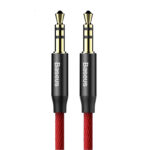 Baseus 1M Yiven  Audio Cable 3.5 Male Audio M30  Red+ Black – CAM30-B91 – 6 Months Warranty