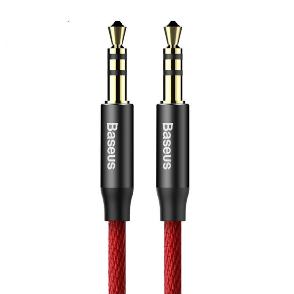 Baseus 1M Yiven  Audio Cable 3.5 Male Audio M30  Red+ Black – CAM30-B91 – 6 Months Warranty