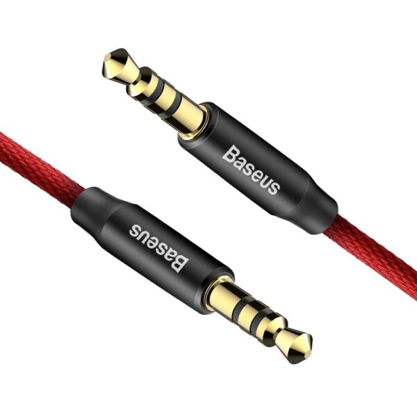 Baseus 1M Yiven  Audio Cable 3.5 Male Audio M30  Red+ Black – CAM30-B91 – 6 Months Warranty - Image 2