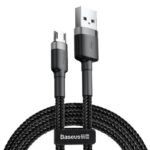 Baseus Cafule 1M Cable USB For Micro 2.4A  Gray+Black – CAMKLF-BG1 –   6 Months Warranty