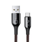 Baseus C-shaped  1M Light Intelligent power-off Cable USB For Type-C 3A  Black – CATCD-01 –   6 Months Warranty