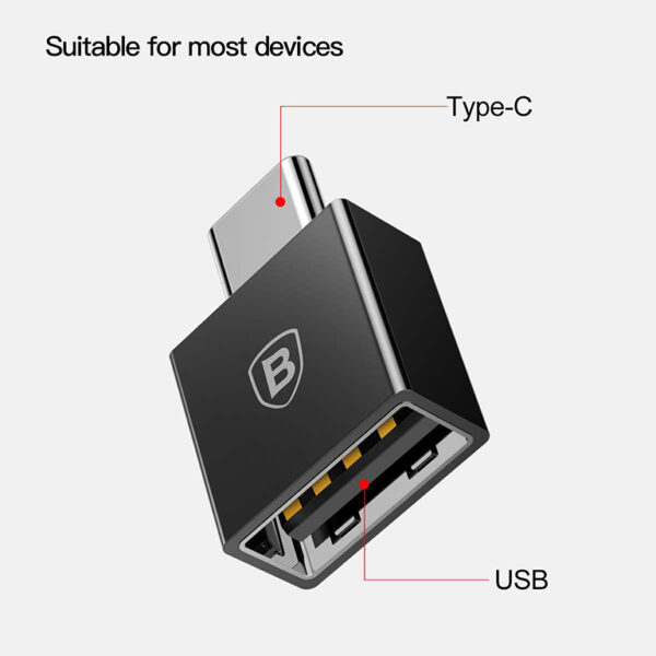 Baseus Type-C to USB  Exquisite  Female Aluminum Alloy Adapter – CATJQ-B01- 6 Months Warranty - Image 4