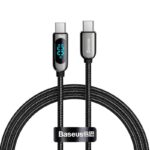 Baseus Display 1M 100W Fast Charging Data Cable Type-C to Type-C  Black  Digital Display- CATSK-B01- 6 Month Warranty