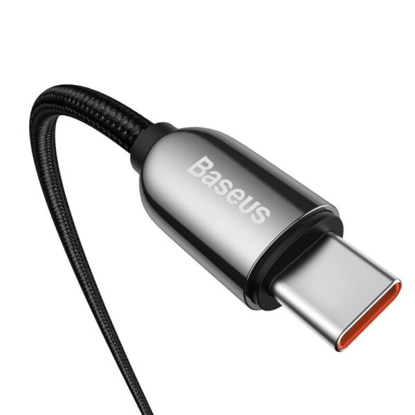 Baseus Display 1M 100W Fast Charging Data Cable Type-C to Type-C  Black  Digital Display- CATSK-B01- 6 Month Warranty - Image 4