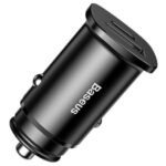 Baseus Square Metal 30W A+C PPS Car Charger  Black – CCALL-AS01 -6 Months Warranty