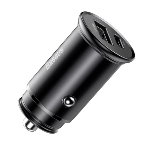 Baseus Circular Metal 30W PPS Quick Charger Car Charger (Support VOOC)Black -CCYS-C01 – 6 Months Warranty - Image 2