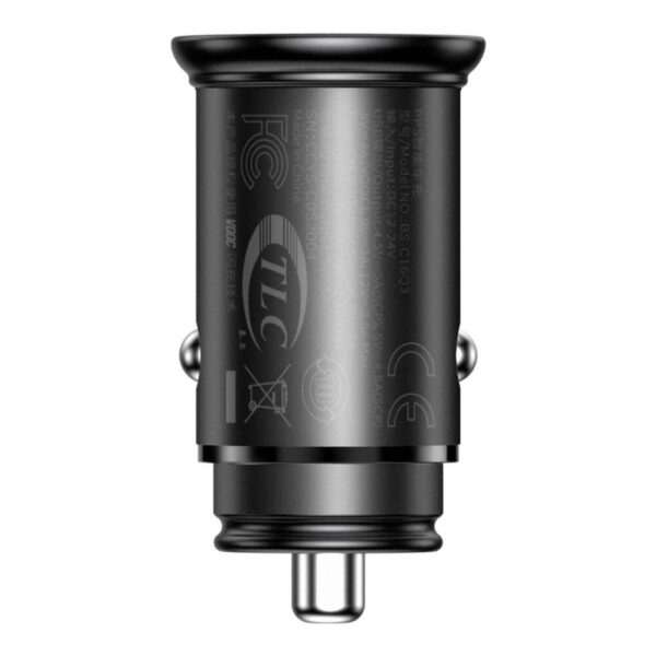 Baseus Circular Metal 30W PPS Quick Charger Car Charger (Support VOOC)Black -CCYS-C01 – 6 Months Warranty - Image 3