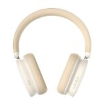 Baseus Bowie H1 Noise-Cancelling Wireless Headphones 5.2 ANC  Rice White – NGTW230002 – 6 Months Warranty