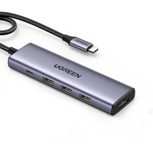 UGREEN-5-in-1-Type-C-To-HDMI+3USB-3.0-A+PD-Power-HUB-01