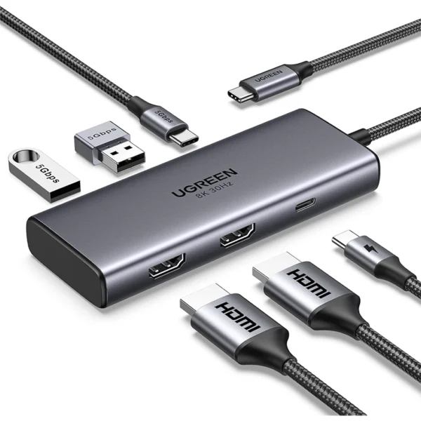 UGREEN-6-IN-1-Type-C-to-2USB-A-3.0+USB-C-3.0+2HDMI+PD-HUB-01