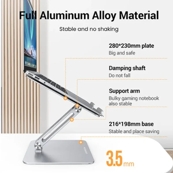 UGREEN-Adjustable-Laptop-Stand-(Silver)-1