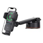 Baseus Wisdom Auto Alignment QI 15W Car Mount Wireless Charger – Suction base – Black