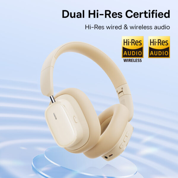 Baseus Bowie H1i Noise-Cancellation Wireless Headphones Stellar White – 6 Month Warranty - Image 4