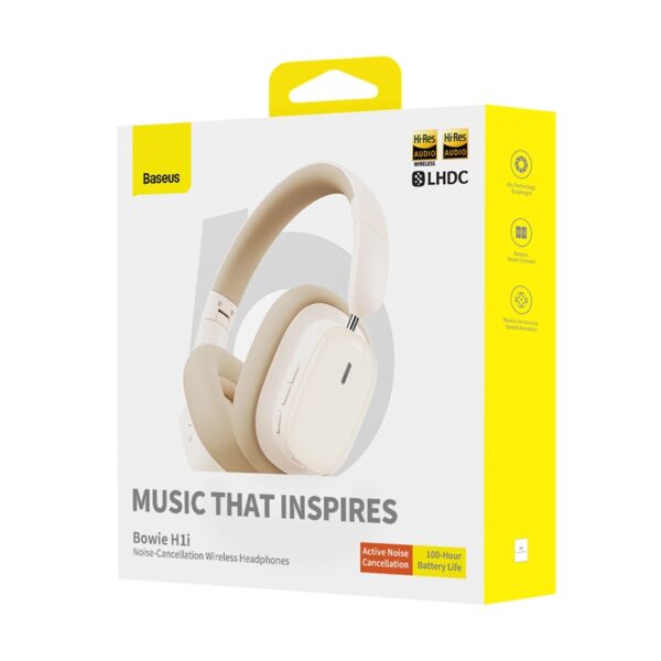 Baseus Bowie H1i Noise-Cancellation Wireless Headphones Stellar White – 6 Month Warranty - Image 9