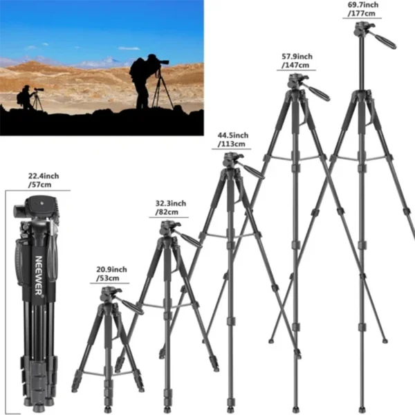 Ugreen Portable Floor-standing live Broadcast Tripod Stand (1.35m Maximum) LP742