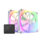 NZXT F140 RGB CORE WHITE TWIN PACK WITH CONTROLLER RF-C14DF-W1