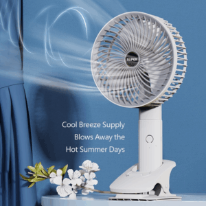 6-in-1 Rechargeable Portable Fan – Table, Desktop, Handheld, Clip, Hanging | 350° Adjustable, Strong Wind